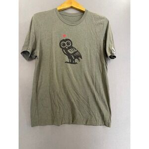 Men's MEDIUM Sanitas Brewing Co. Boulder CO Green Owl Design EUC